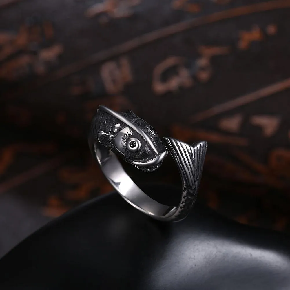 316L Stainless Steel Classic Pisces Men's Ring