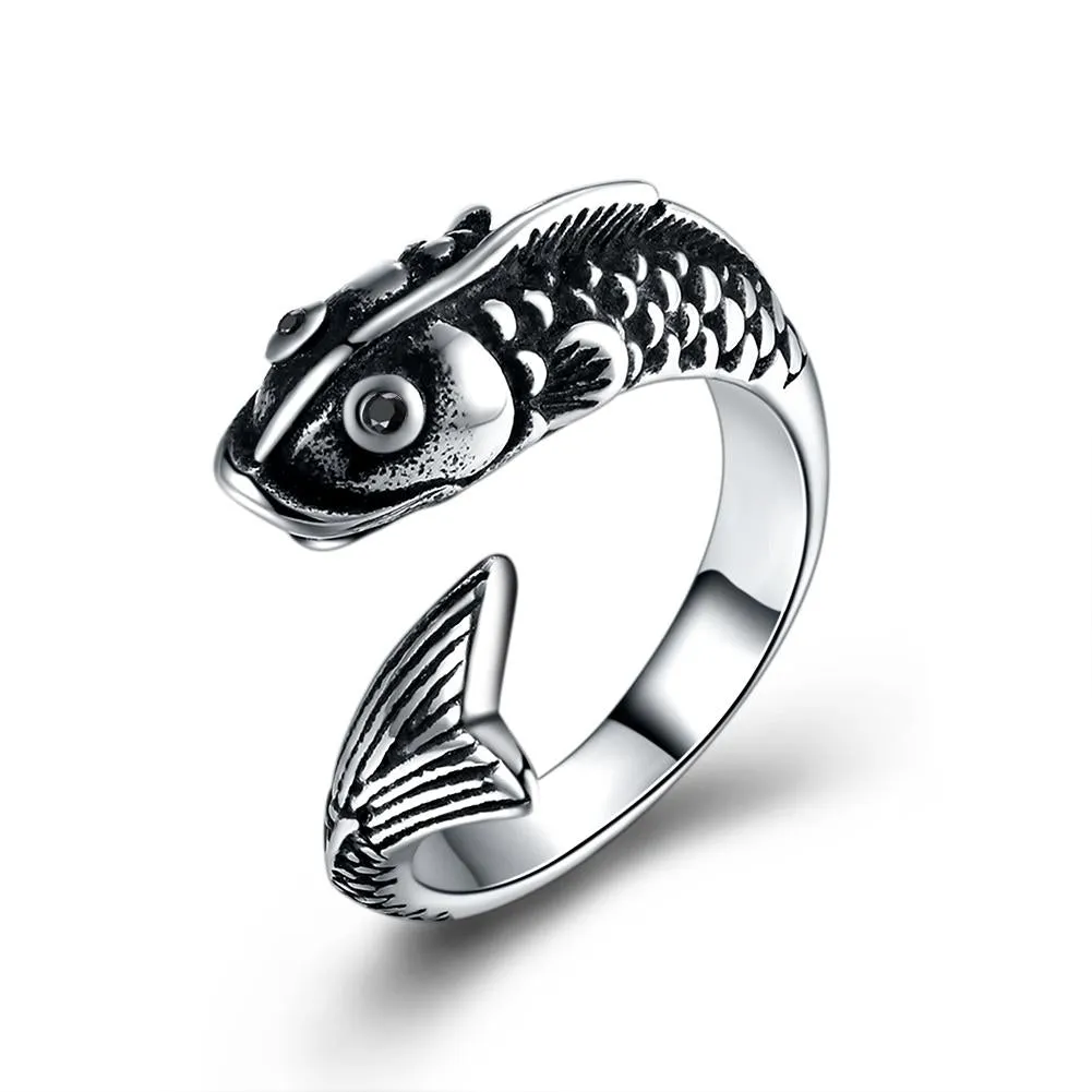 316L Stainless Steel Classic Pisces Men's Ring