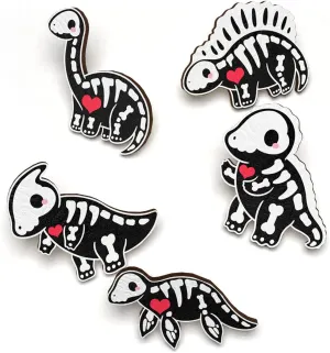 5 PCS Spooky Pins Set - Sustainable Wooden Collection | Lapel Pin Bundle | Occassion Charm Pack | Aesthetic Decoration Badges for Backpacks Clothes Bag Denim Jacket Brooches for DIY | Gift for Kids Teen Girls Women | Eco-Friendly Cute Accessory