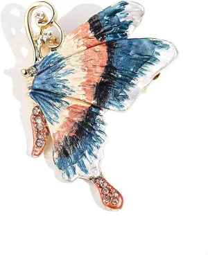 Butterfly Pin Brooch,Crystal Rhinestones Butterfly Brooch for Crafts,Decorative Backpack Pins for Women Girls,Vintage Brooches for Weeding Party Birthday Gifts