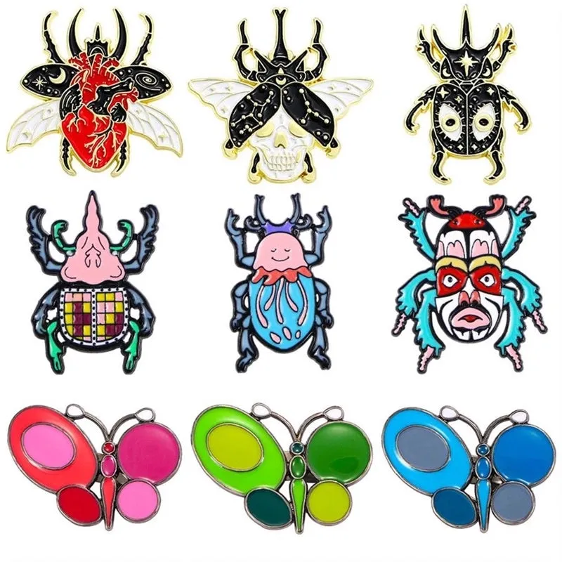 Cartoon Style Pastoral Insect Butterfly Alloy Unisex Corsage Brooches Collar Pin