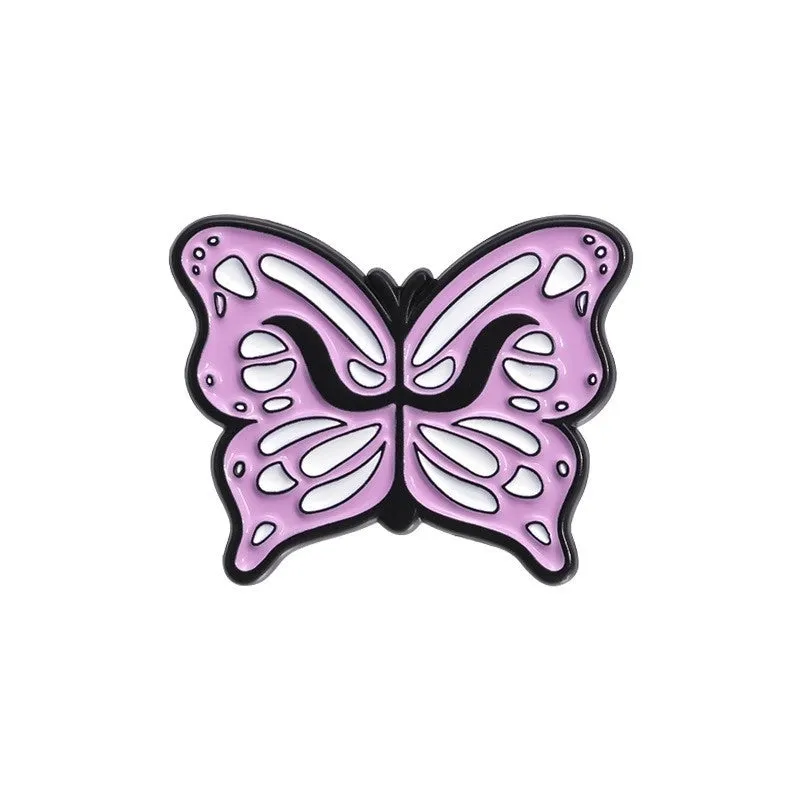 Cartoon Style Pin Human Letter Butterfly Alloy Plating Unisex Brooches