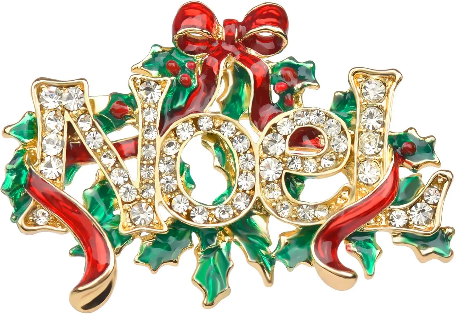Christmas Brooch Pin for Women Girls Crystal Rhinestone Brooches and Pins Colorful Enamel Cute Deer Cat Bird Snowflake Bells Brooch Pins Fashion Christmas Jewelry Holiday Gifts