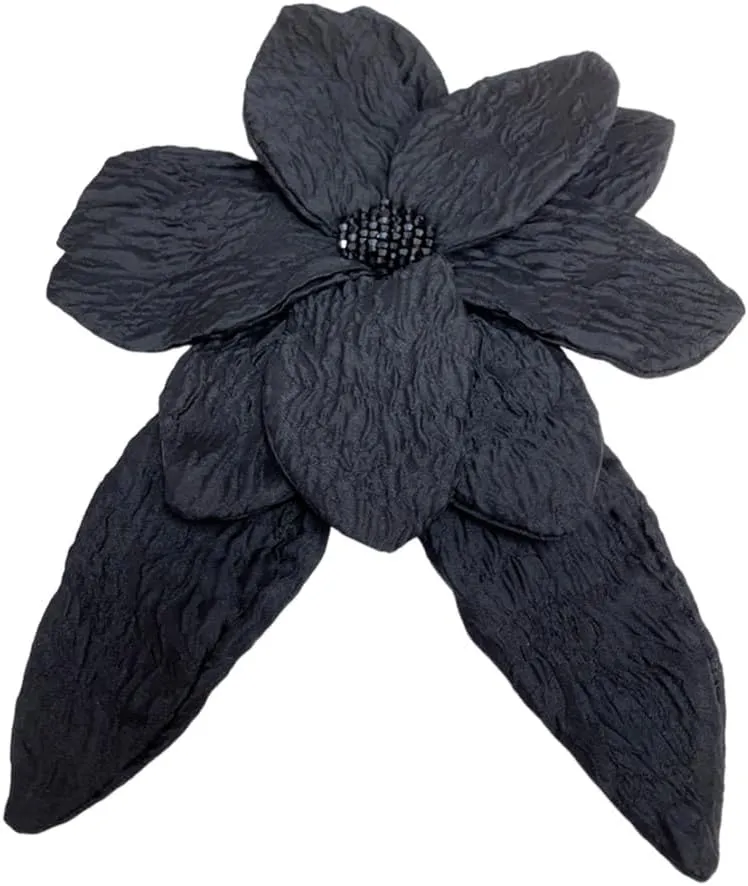 Dainty Organza Fabric Rose Flower Extra Large Big Brooches Lapel Pins Camellia Flower Oversized Brooch Pin for Women Wedding Party Dance Banquet Dress Suit Clothes Accessories Jewelry 13inch