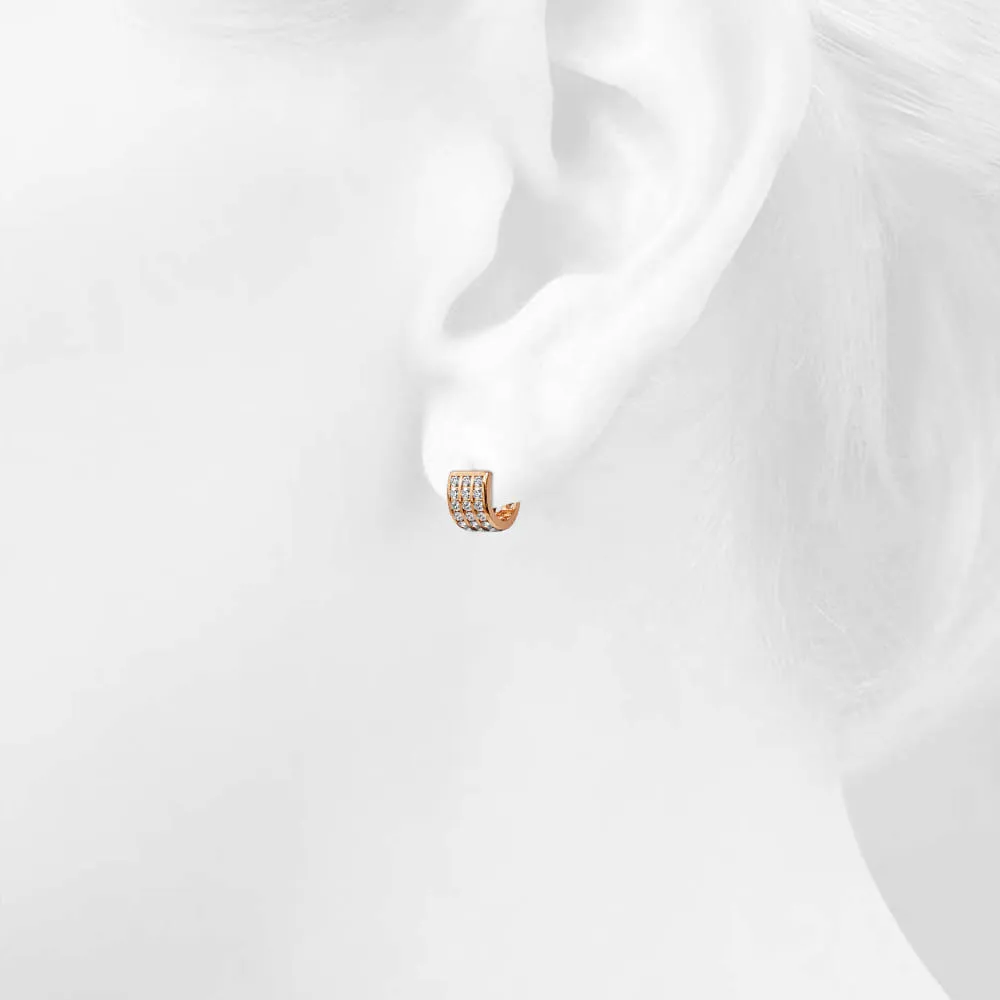 Flash Dots Huggie Earrings