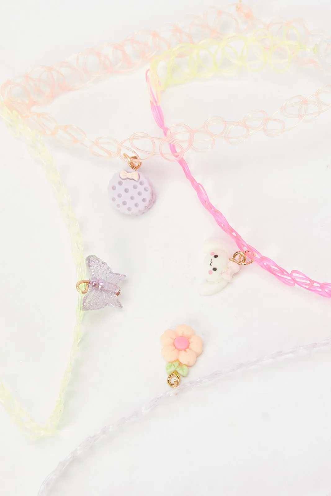 Girls Assorted Embellished Choker Set (6 Piece)