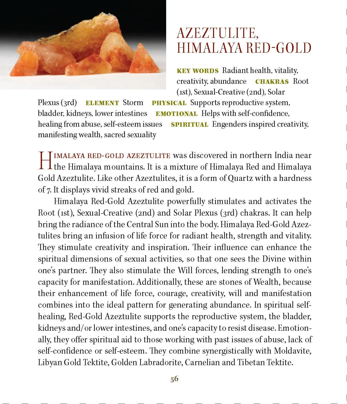 Himalaya Red Gold Azeztulite Crystal Pendant .925 SS