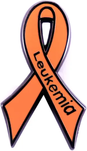 Leukemia Awareness Ribbon Enamel Pin Orange Ribbon Collar Pin Leukemia Awareness Lapel Pin Brooch Clothing Bag Decoration Showing Support for Leukemia