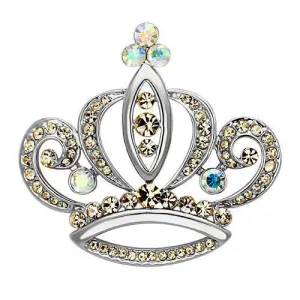 LO2870 - Imitation Rhodium White Metal Brooches with Top Grade Crystal  in Multi Color