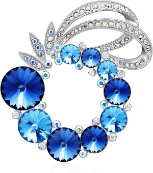 RAINBOW BOX Brooches for Women Fashion,Rhinestone Brooch from Crystal Jewelry Women's Brooches & Pins