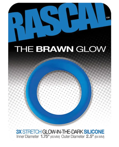 Rascal Brawn Glow Blue Cock Ring