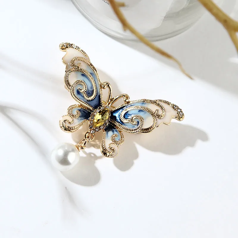 SB320 - Korean Butterfly Saree Brooch