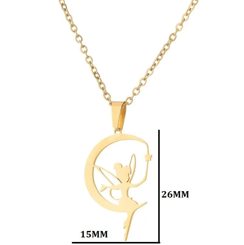 SISSLIA Fashion Wholesale Stainless Steel Non Tarnish Silver 18k Gold Plated Women Butterfly Pendant Necklace For Women
