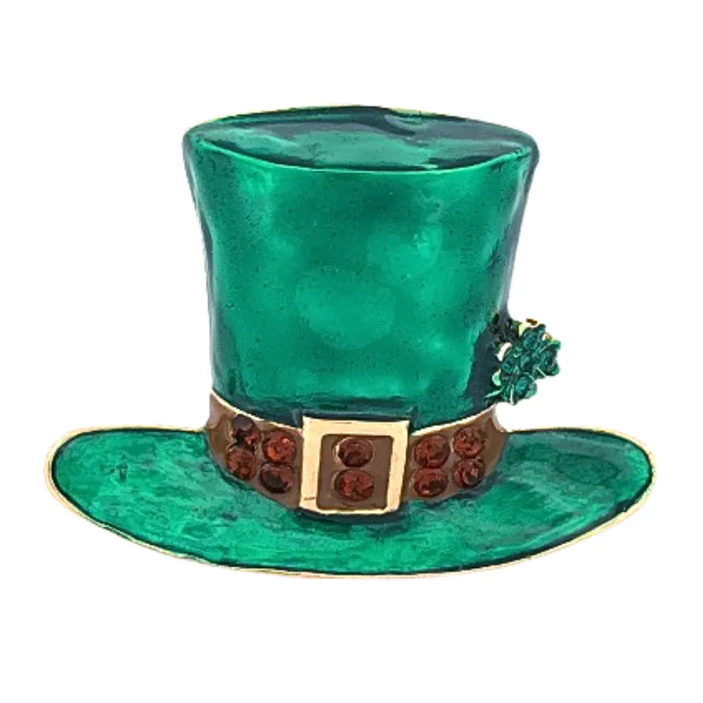 St. Patrick's Leprechaun Hat Pendant Charm Brooch Pin