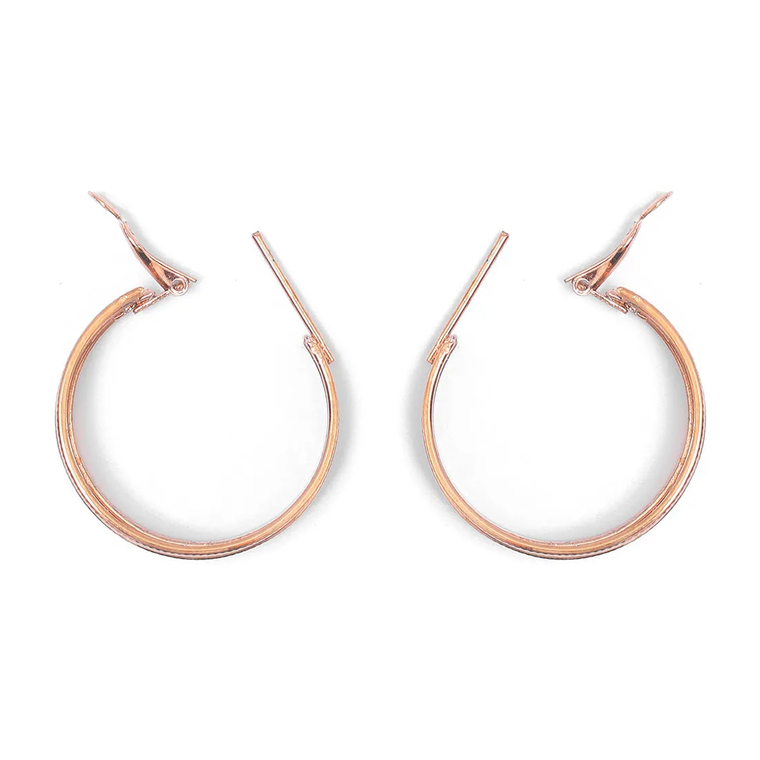 Stylish Triple Layer Rose Gold Hoop Earring