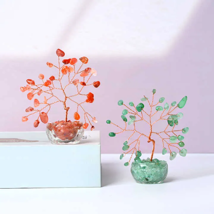 Wholesale Treasure Bowl Crystal Fortune- شجرة الحياة الحرف اليدوية الإبداعية