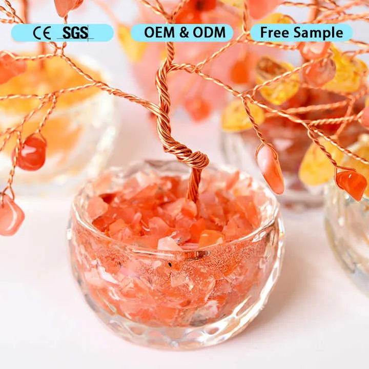 Wholesale Treasure Bowl Crystal Fortune- شجرة الحياة الحرف اليدوية الإبداعية