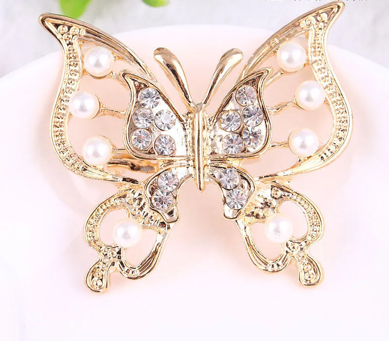 XSB019 - Golden Butterfly Brooch